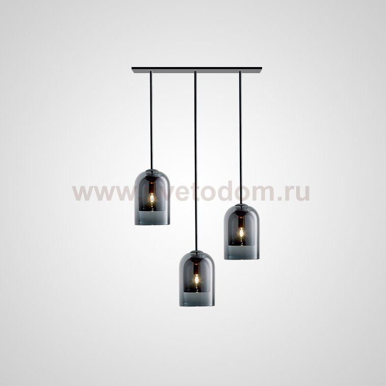 Подвесной светильник ARIA 3 lamps Plank Transparent ImperiumLoft 213845-26