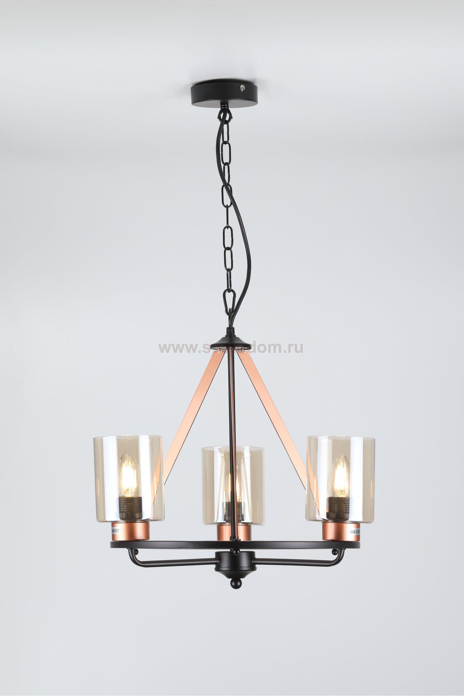 Люстра Rivoli Lilo 2139-203 3 * Е27 40 Вт классика