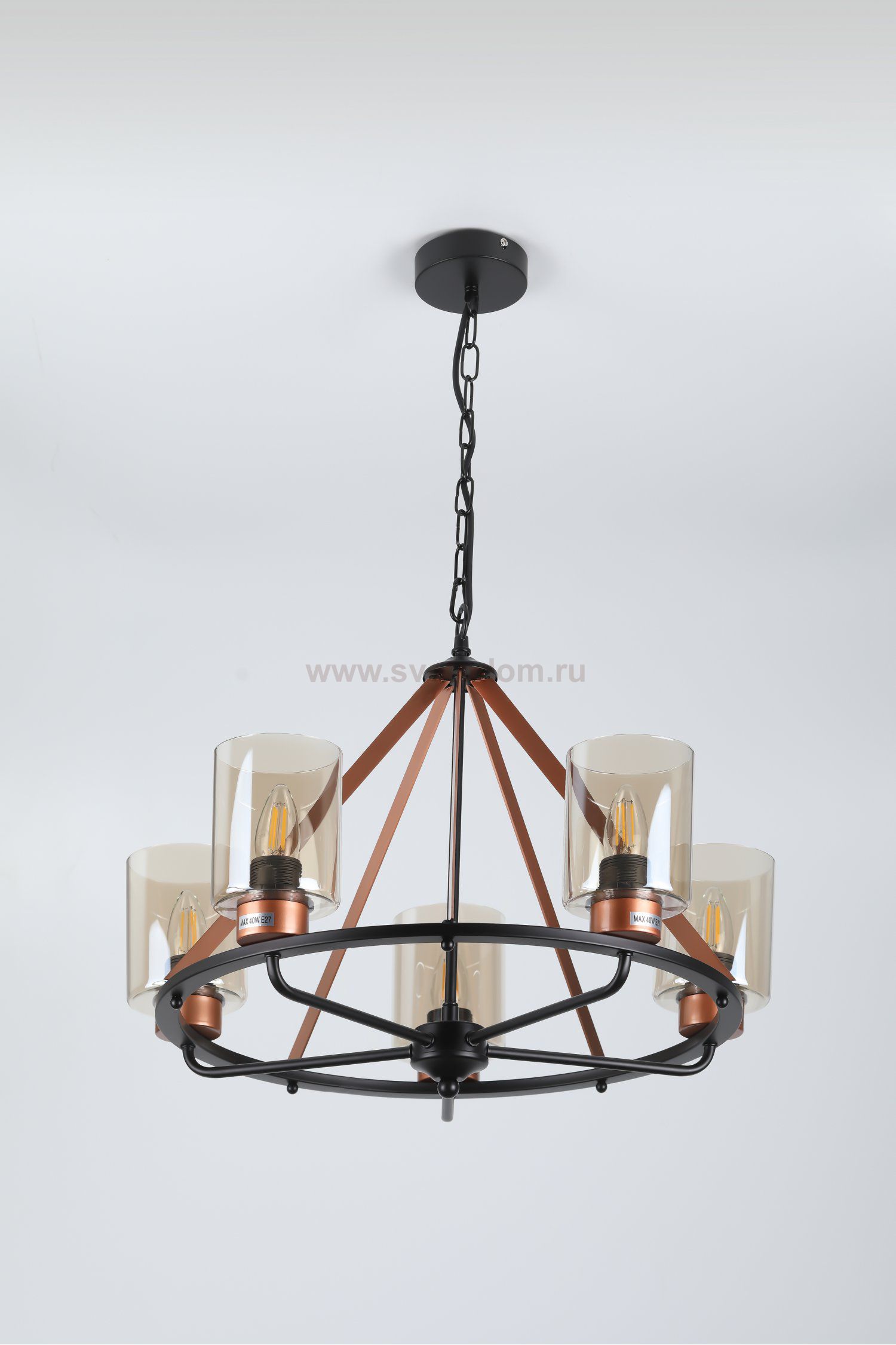 Люстра Rivoli Lilo 2139-205 5 * Е27 40 Вт классика