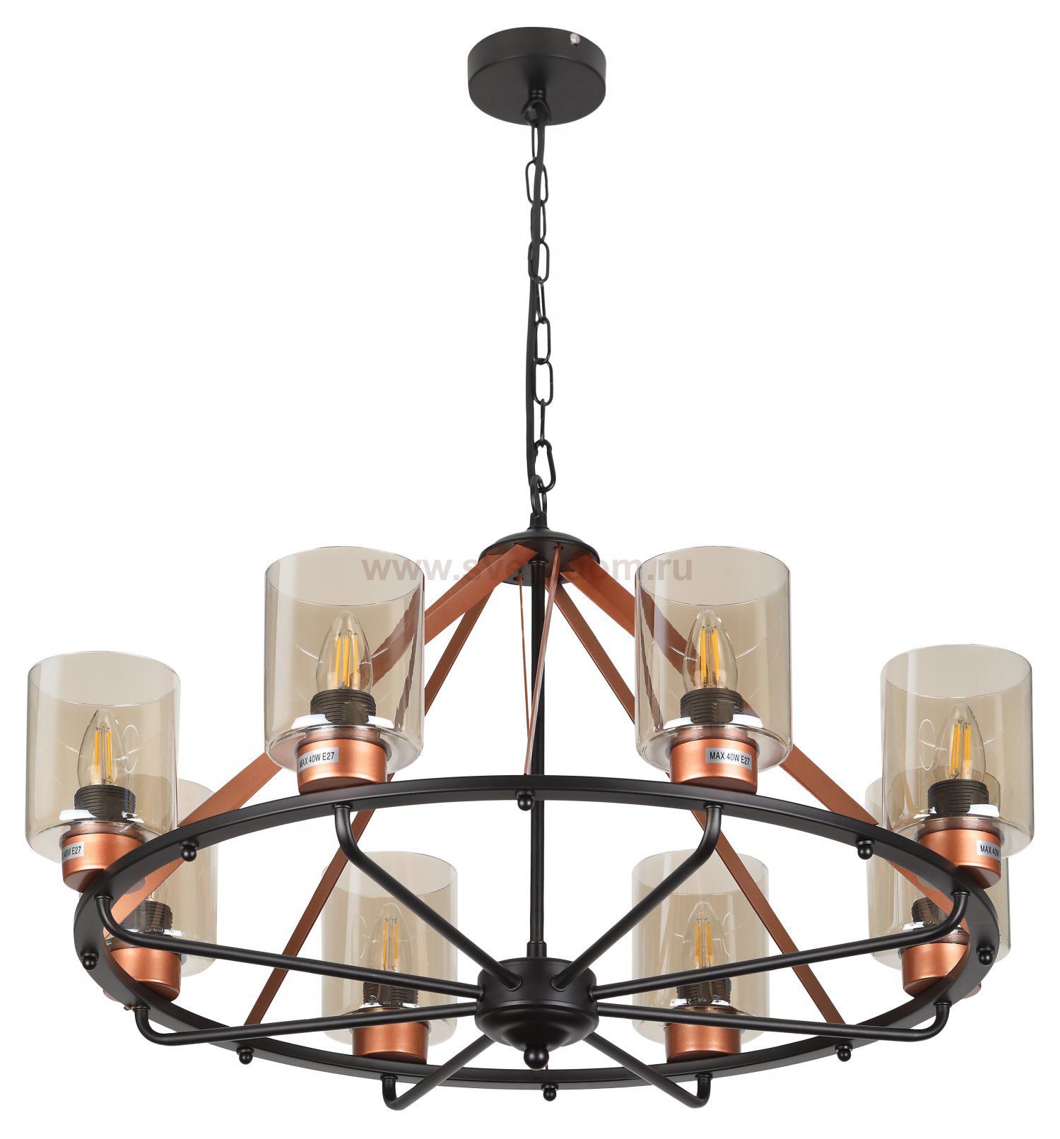 Люстра Rivoli Lilo 2139-208 8 * Е27 40 Вт классика