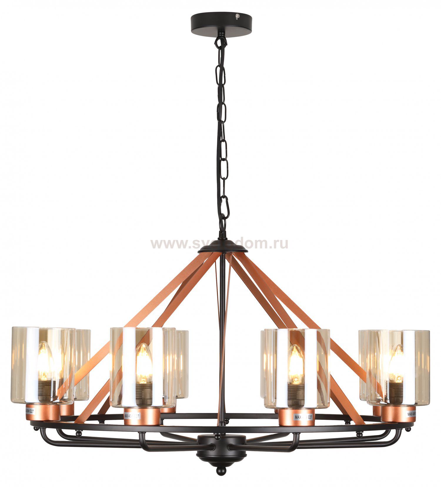 Люстра Rivoli Lilo 2139-208 8 * Е27 40 Вт классика