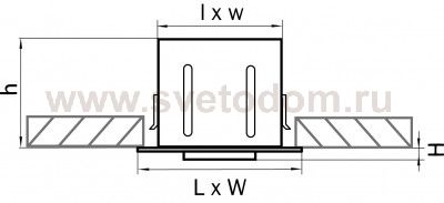 Светильник встраиваемый Lightstar 214018 Cardano
