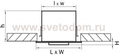 Светильник встраиваемый Lightstar 214118 Cardano