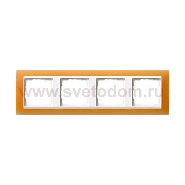 Gira EV Полупрозрачн.оранжевая/глянц.бел Рамка 4-ая (G214397)