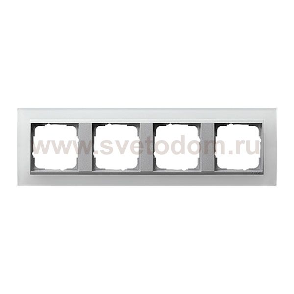 Gira EV Матово-Бел/алюминий Рамка 4-ая (G21450)
