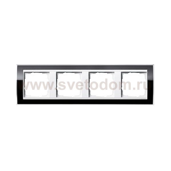 Gira EV CL Черный/Бел Рамка 4-ая (G214733)