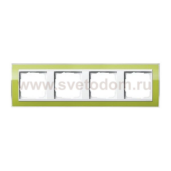 Gira EV CL Зеленый/Бел Рамка 4-ая (G214743)