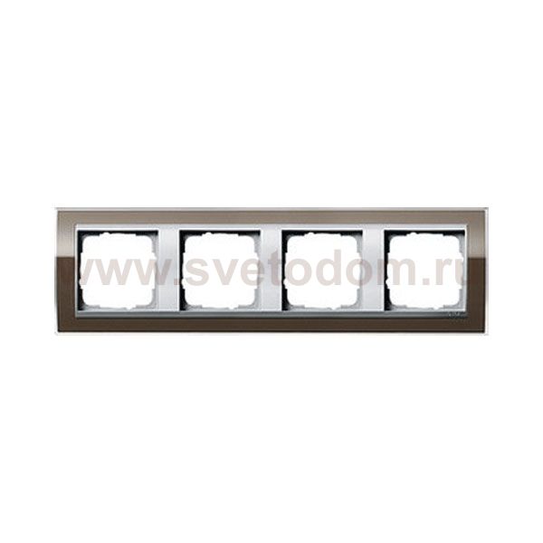 Gira EV CL Коричневый/Алюминий Рамка 4-ая (G214766)