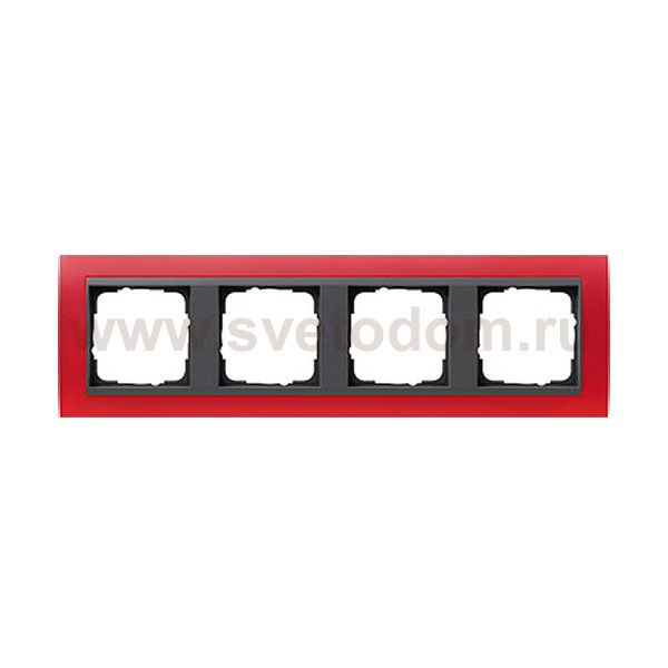 Gira EV Матово-красный/антрацит Рамка 4-ая (G21488)