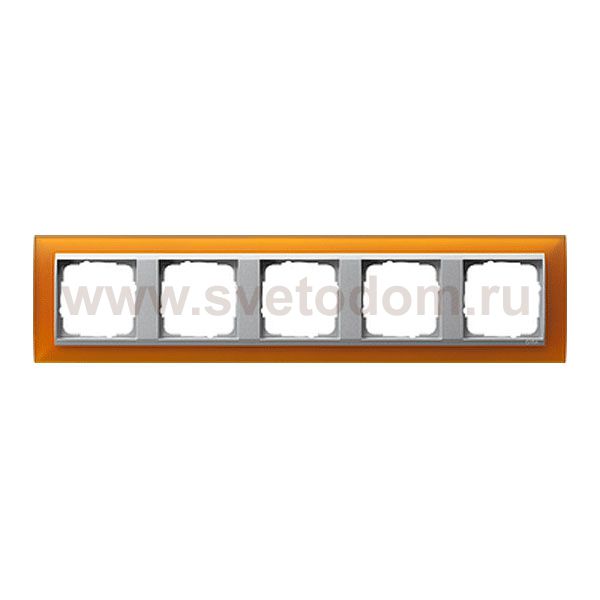 Gira EV Матово-янтарный/алюминий Рамка 5-ая (G21569)
