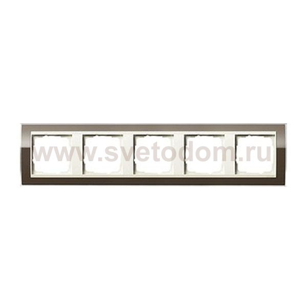 Gira EV CL Коричневый/Крем глянц Рамка 5-ая (G215761)