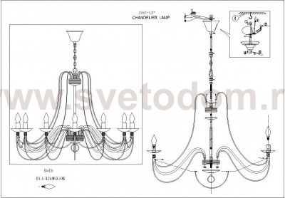 Подвесная люстра Favourite 2164-12P Chateau