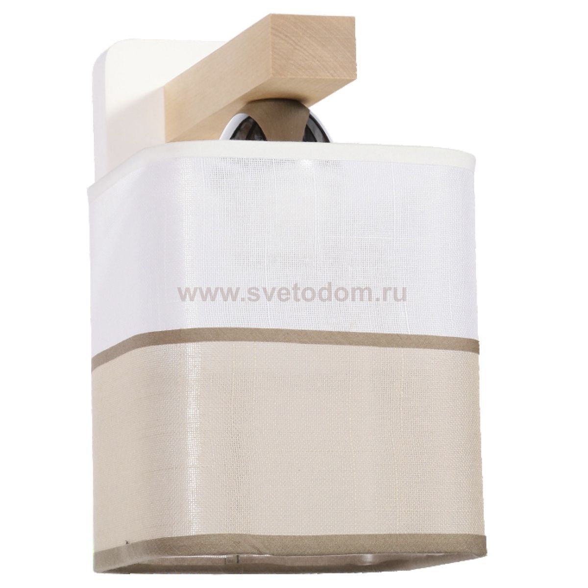Бра НАДЯ 1хЕ27х60Вт, белый + натуральный, 217-51-21/W