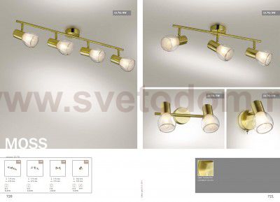 Светильник поворотный спот Odeon light 2176/2W MOSS
