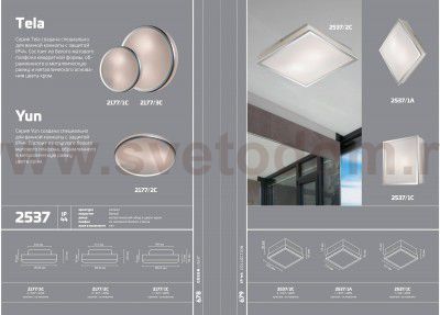 Настенно - потолочный светильник Odeon light 2177/2C YUN