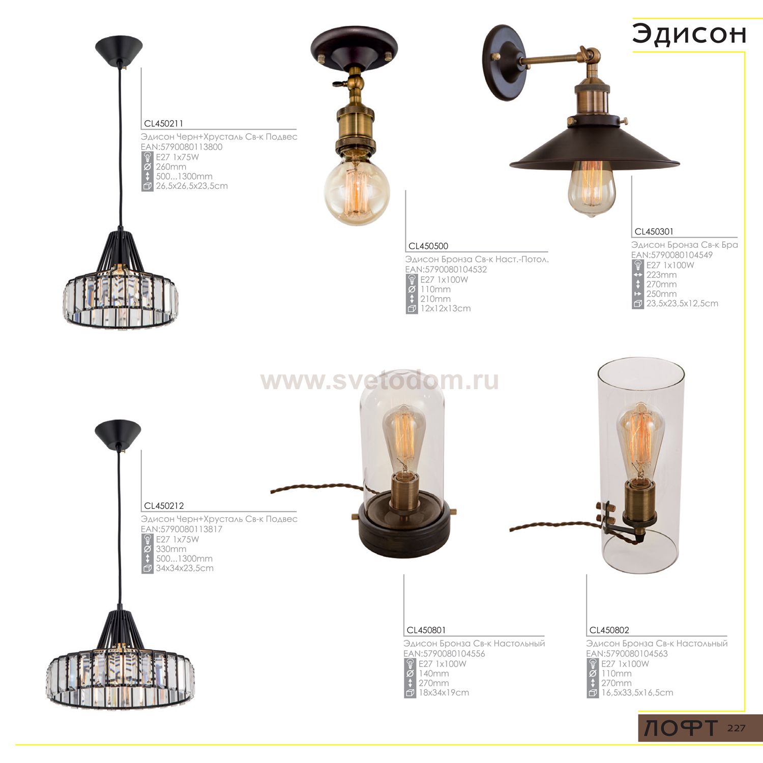 Настольная лампа Citilux CL450802 Эдисон