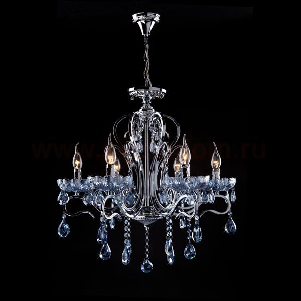 Светильник Eurosvet 13550/6 хром/лазурный хрусталь