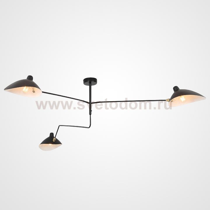 Потолочная люстра TEBES L3 Black ImperiumLoft 219314-23