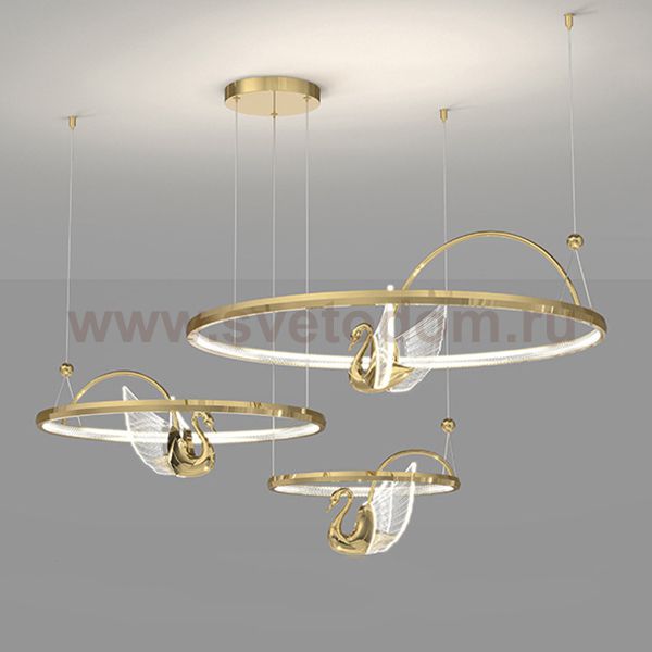 Подвесная люстра BIRDIE LUX 3R Brass ImperiumLoft 219607-23