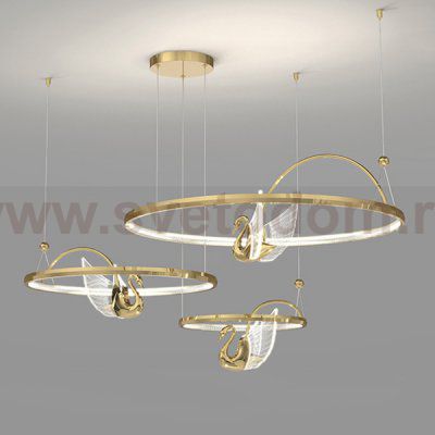 Подвесная люстра BIRDIE LUX 3R Brass ImperiumLoft 219607-23