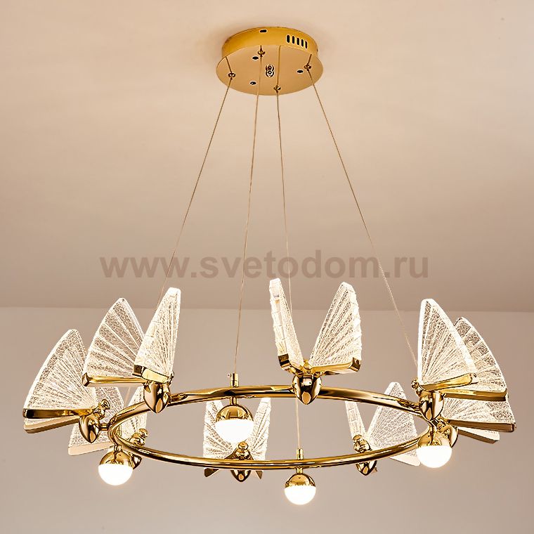 Подвесная люстра AMELIS LUX D83 Transparent Трехцветный свет ImperiumLoft 219653-23