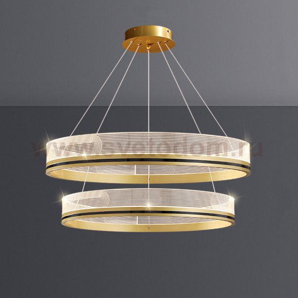 Подвесная люстра DILEMMA D60+80 Brass ImperiumLoft 219825-23