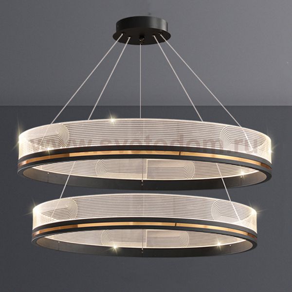 Подвесная люстра DILEMMA D80+100 Black ImperiumLoft 219827-23