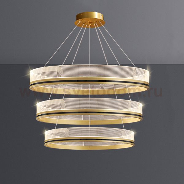 Подвесная люстра DILEMMA D40+60+80 Brass ImperiumLoft 219829-23