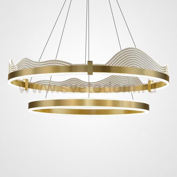 Подвесная люстра DIGNITY D80+100 Brass ImperiumLoft 220082-23