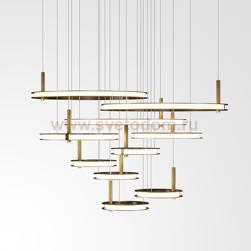 Подвесная люстра GEDEON D40+40+40+40+40+60+60+80+80+80 ImperiumLoft 220301-23