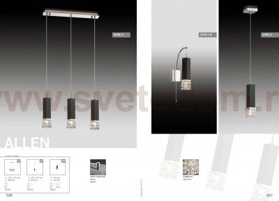 Люстра подвесная Odeon light 2206/3 ALLEN