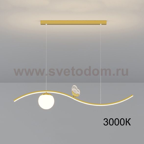 Подвесной светильник BABETTA WAVE Brass 3000К ImperiumLoft 220759-23