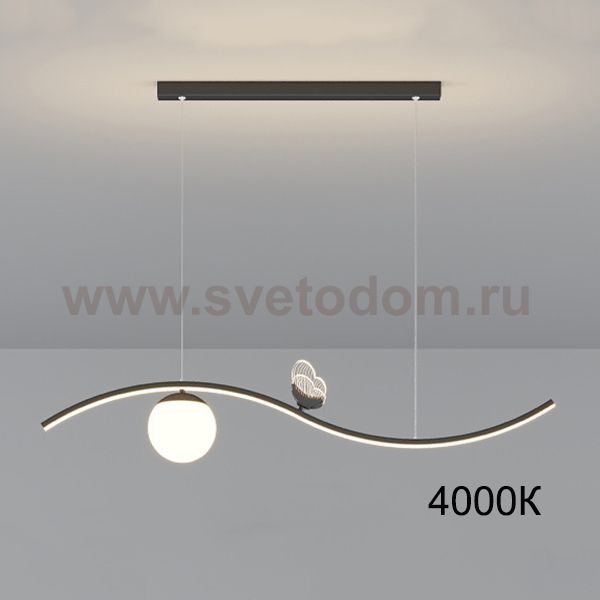 Подвесной светильник BABETTA WAVE Black 4000К ImperiumLoft 220763-23
