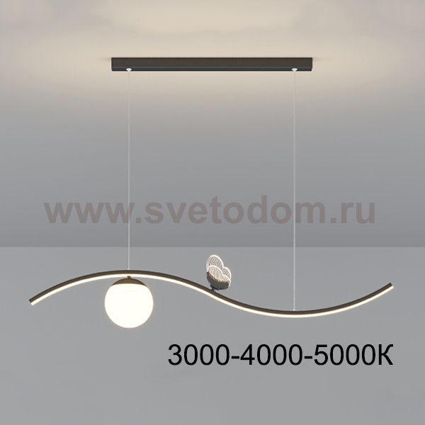 Подвесной светильник BABETTA WAVE Black Трехцветный свет ImperiumLoft 220764-23