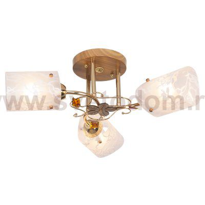 Светильник ЭкономСвет 2208LM/3FGD+BR WT