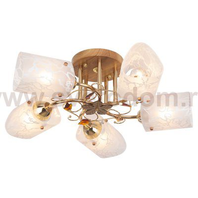 Светильник ЭкономСвет 2208LM/5FGD+BR WT