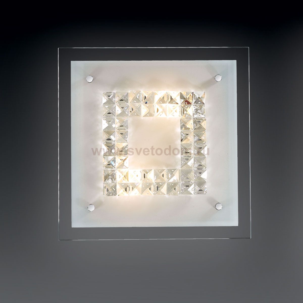 Светильник Сонекс 2208 Sirius белый/хрусталь