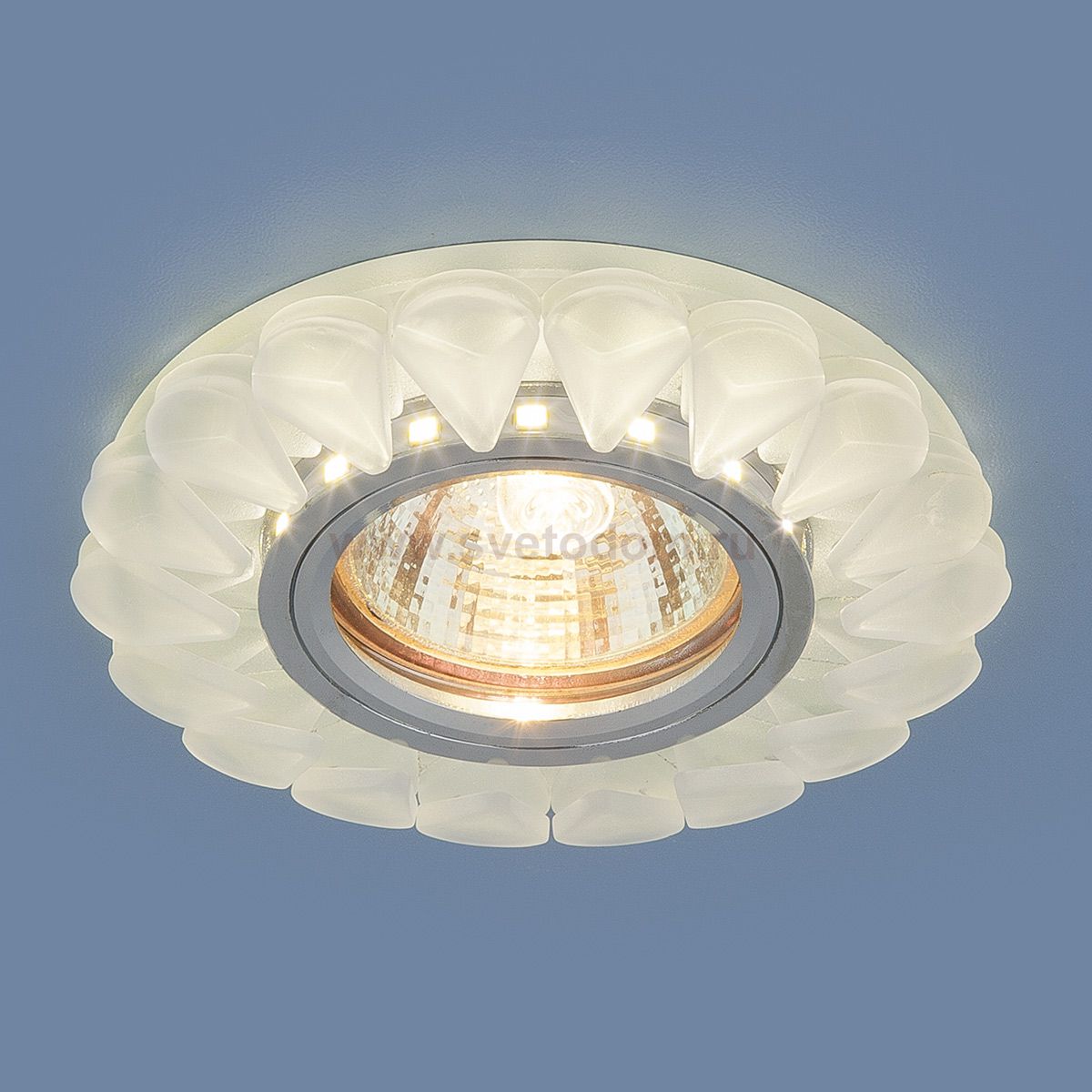 Точечный светильник с подсветкой Elektrostandard 2210 MR16 Matt Ice матовый лед