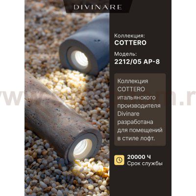 Настенный светильник Divinare COTTERO 2212/05 AP-8