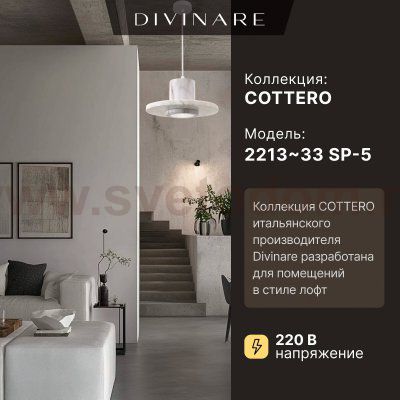 Подвесной светильник Divinare COTTERO 2213/33 SP-5