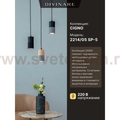 Подвесной светильник Divinare CIGNO 2214/05 SP-5