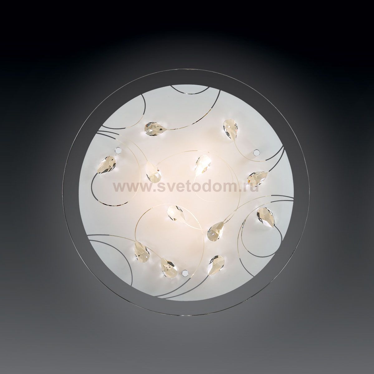 Светильник Сонекс 2233 Vesa белый/хрусталь