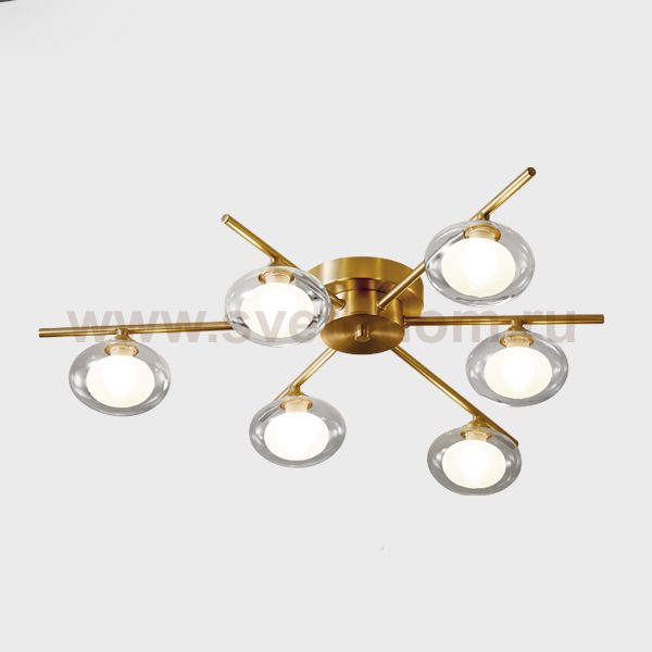 Потолочная люстра DAHLIA B L6 Transparent ImperiumLoft 223644-23