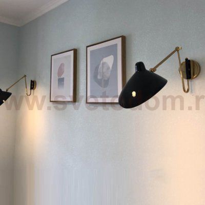 Настенный светильник HILDBORG L83 Black Matt ImperiumLoft 224064-23