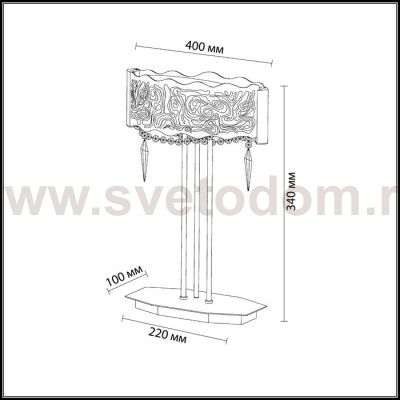 Настольная лампа Odeon light 2243/2T SINTI