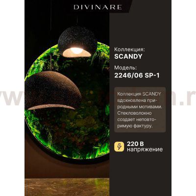 Подвесной светильник Divinare SCANDY 2246/06 SP-1