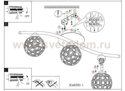 Светильник поворотный спот Eglo 92593 RIBOLLA