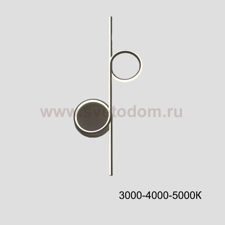 Настенный светильник DONATA B H60 Black Трехцветный свет ImperiumLoft 226335-23
