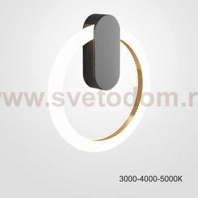 Настенный светильник GINA WALL D20 Black Трехцветный свет ImperiumLoft 226388-23