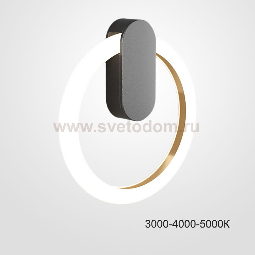 Настенный светильник GINA WALL D30 Black Трехцветный свет ImperiumLoft 226390-23